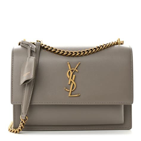 ysl sunset greyish brown|SAINT LAURENT Calfskin Medium Monogram Sunset Greyish .